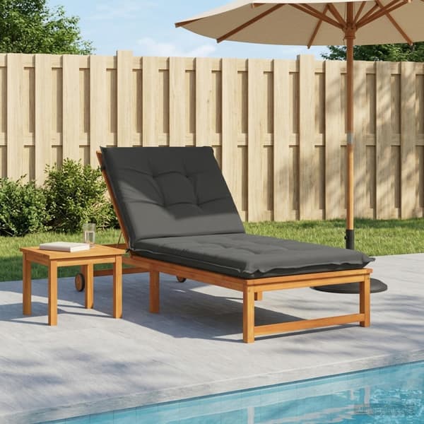 Solstol Kudde GEMERT 100% Polyester Antracit 190 x 80 x 9 cm