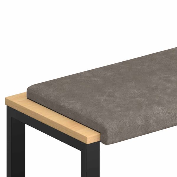 Bänk kudde Konstläder Grå Djup 35 cm