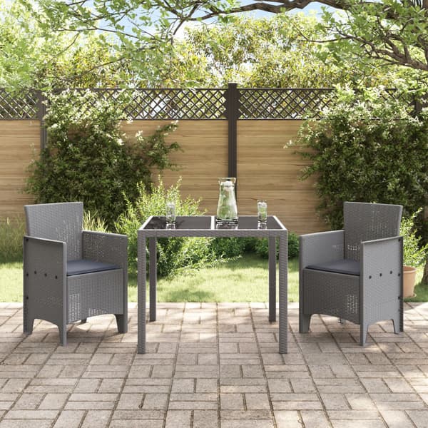 Trädgård Stol 2 pcs Ljusgrå 53 x 49 x 85 cm Polypropylen