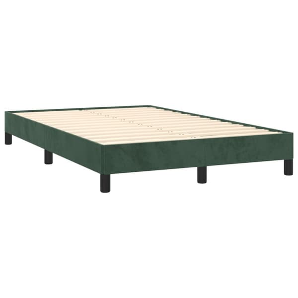Ramsäng med madrass mörkgrön 120x190 cm sammet