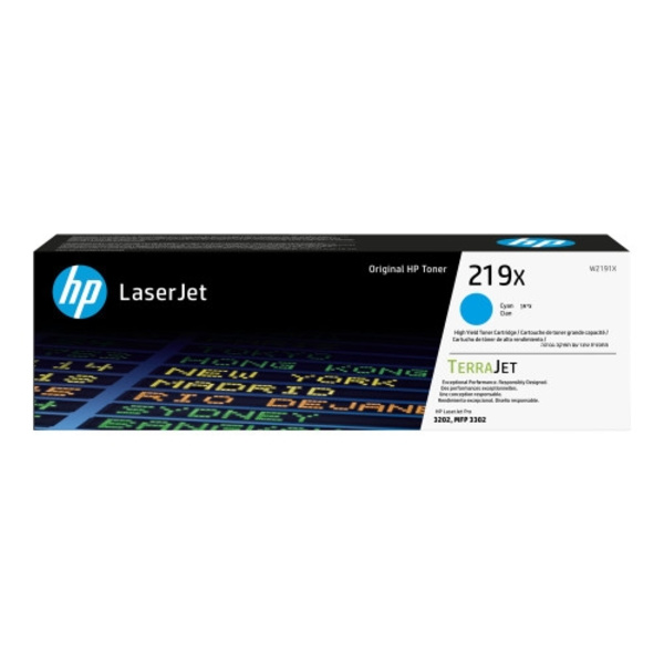 HP 219X - Lång livslängd - cyan - original - LaserJet - tonerkassett (W2191X)