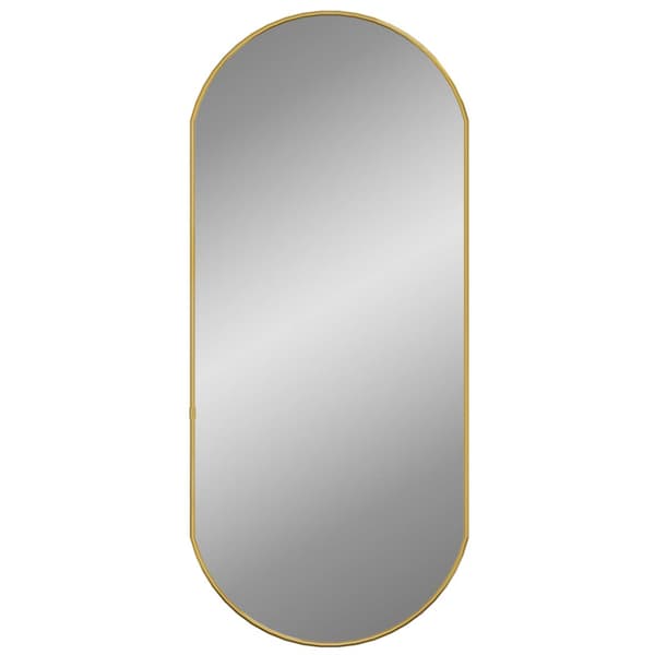 Väggspegel guld 80x35 cm oval