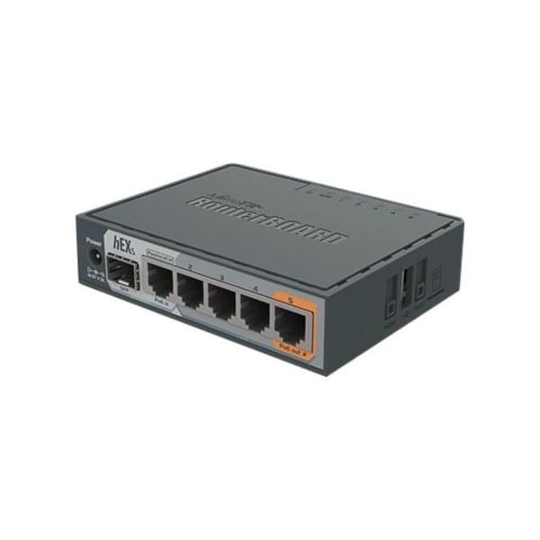 MikroTik RouterBOARD hEX S - router - skrivbordsmodell Svart