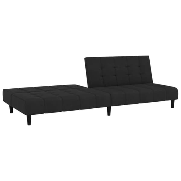 Bäddsoffa 2-sits svart sammet