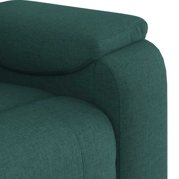 Massagefåtölj mörkgrön tyg