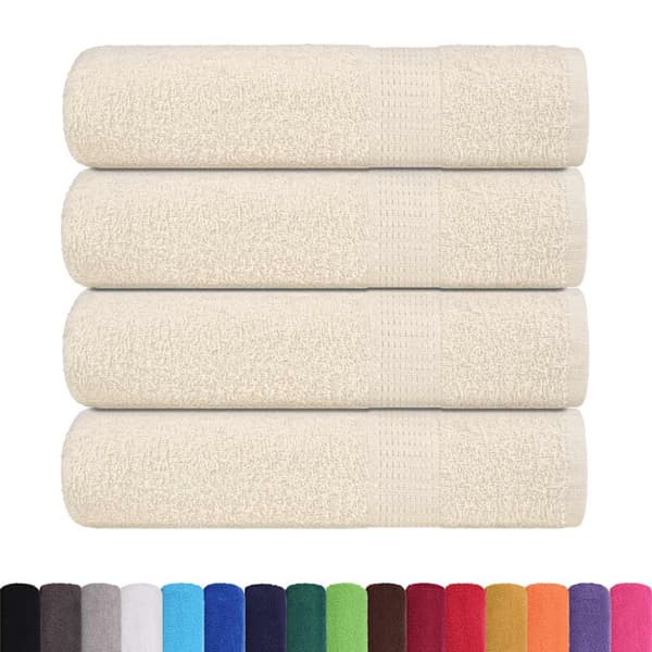 Duschhanddukar FROGN 4 st gräddvit 70x140 cm 360 gsm
