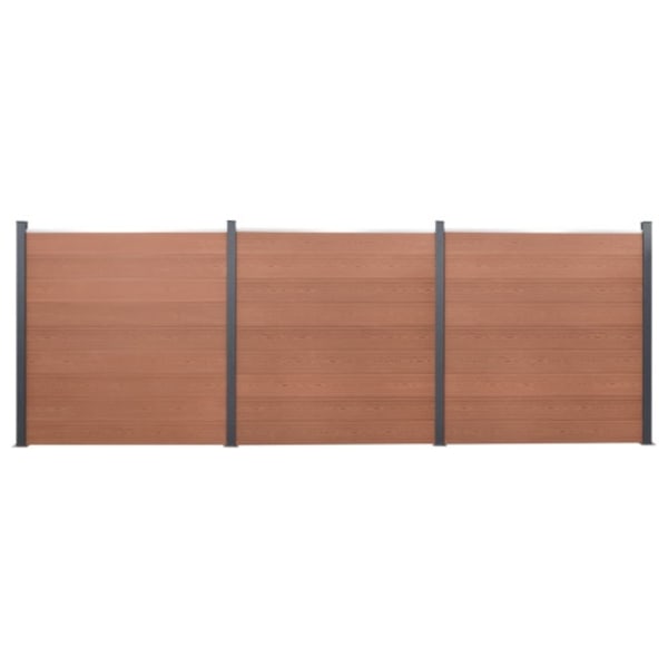 Staketpanel brun 526x186 cm WPC