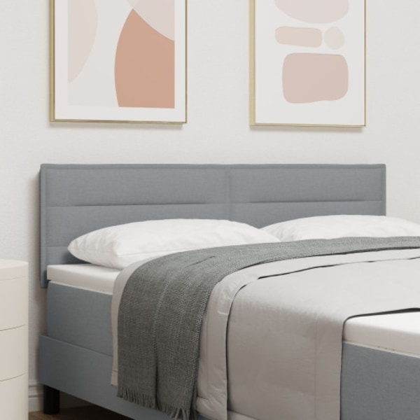 Sänggavlar Linjer Design Ljusgrå 160 cm Tyg