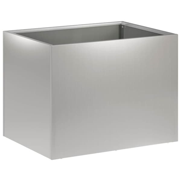 Trädgårdsplanterare 2 st Silver 40 x 30 x 30 cm