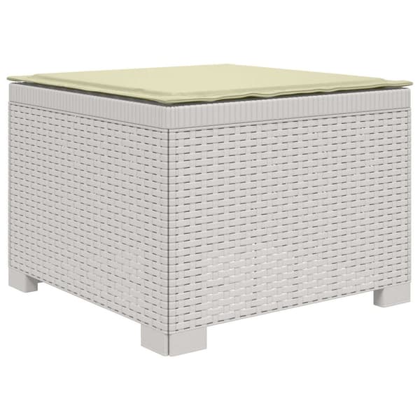 4-sits Trädgårdsoffa med Kuddar Rattan Look PP Vit