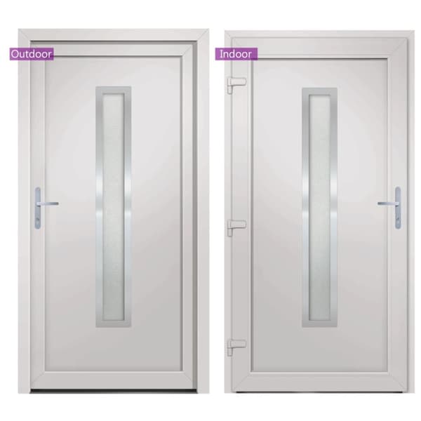 Ytterdörr vit 98x200 cm PVC