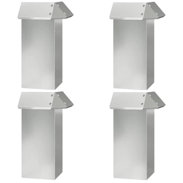 Snigelfence 4 st 13,5 x 13,5 x 25 cm Galvaniserat stål Silver