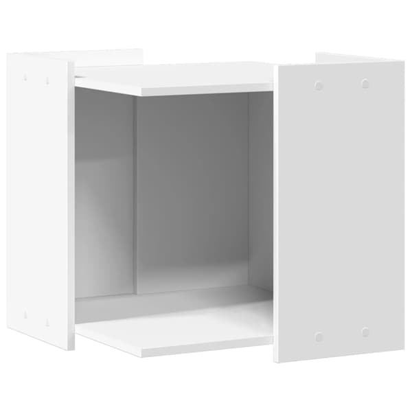 Skåp för kattlåda vit 53x53x51 cm konstruerat trä