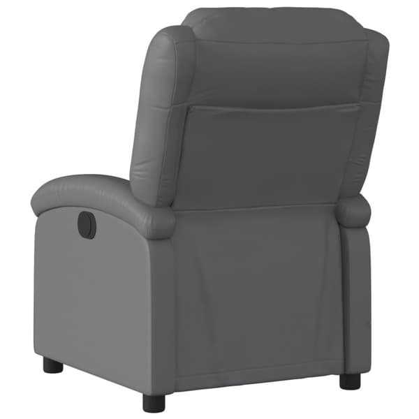 Elektrisk massagefåtölj grå konstläder