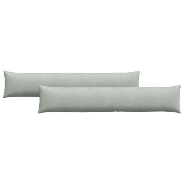 Sofakuddar 2 pcs Ljusgrå 200 x 40 cm Kordread tyg