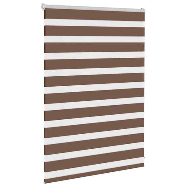Rullgardin zebra brun 95x100 cm tyg bredd 90,9 cm polyester