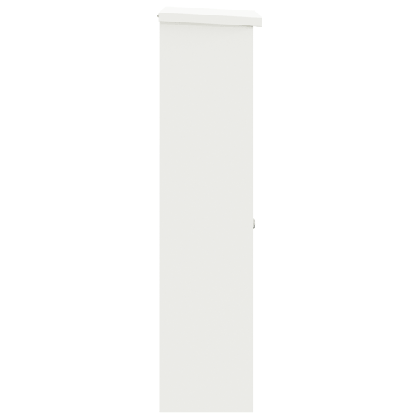 Paketbox med lagring med dörr Vit 44,5 x 29 x 110,5 cm Stål