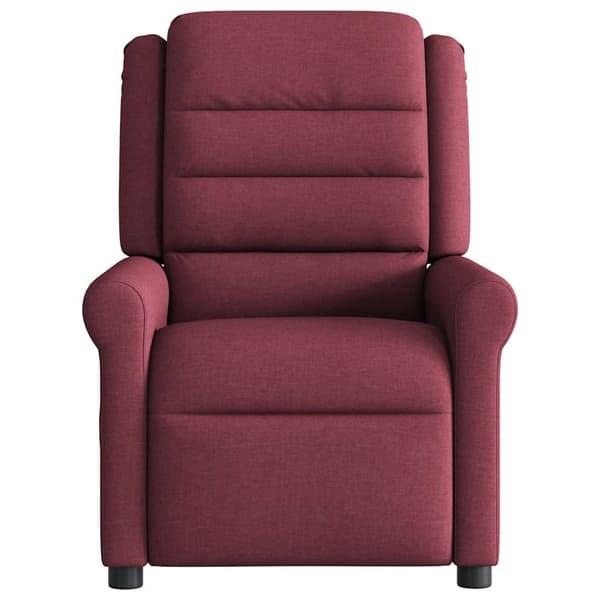 Elektrisk reclinerfåtölj vinröd tyg