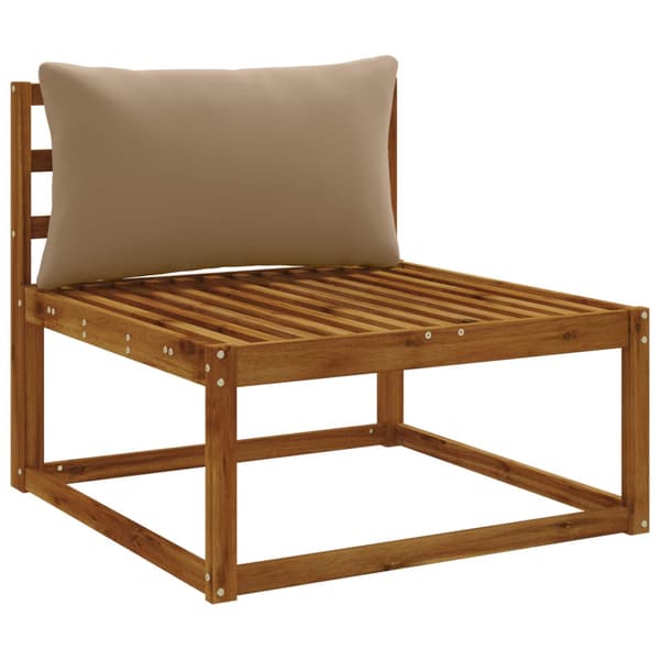 1-delad ryggkudde PUTTEN 100% Polyester Taupe 80 x 40 x 15 cm