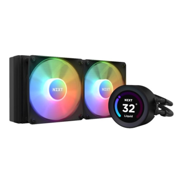 NZXT Kraken Elite 240 RGB - kylsystem med vätska till processorn - med LCD-display Svart