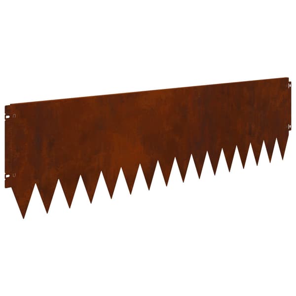 Kant för gräsmatta 20 pcs 103 x 30 cm Stål Rostig