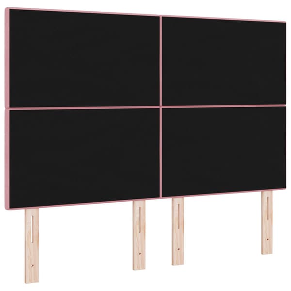 Huvudgavel Rosa 144 cm Sammet