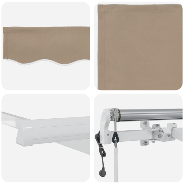 Utfällbar markis Beige 400 x 200 cm tyg