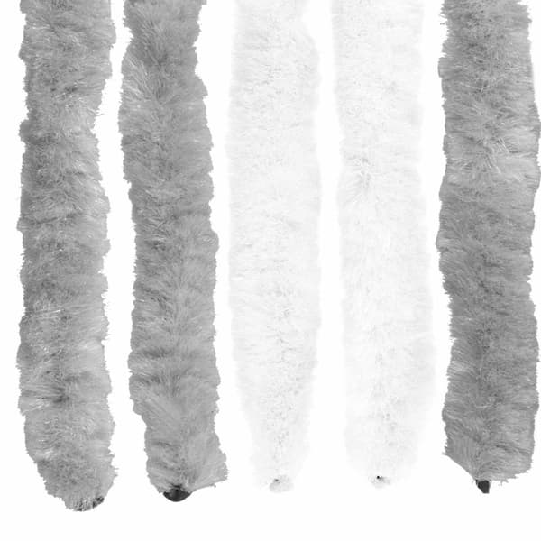 Insektsgardin Chenille Grå och Vit 90 x 220 cm 100% PP