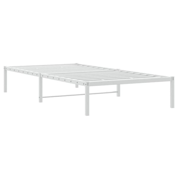 Sängram metall vit 107x203 cm