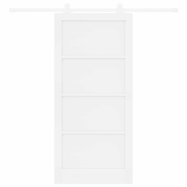 Skjutdörr 93 x 202 cm Konstruerat trä Vit