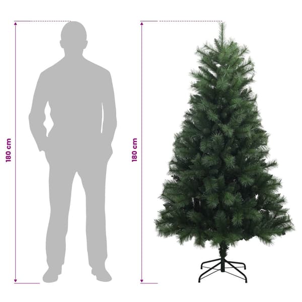 Plast Hingad Julgran 180 cm PVC och metall Grön
