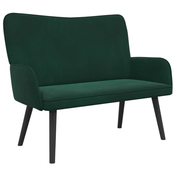 Tvåsitssoffa Mörkgrön 115 x 61 x 87 cm Sammet