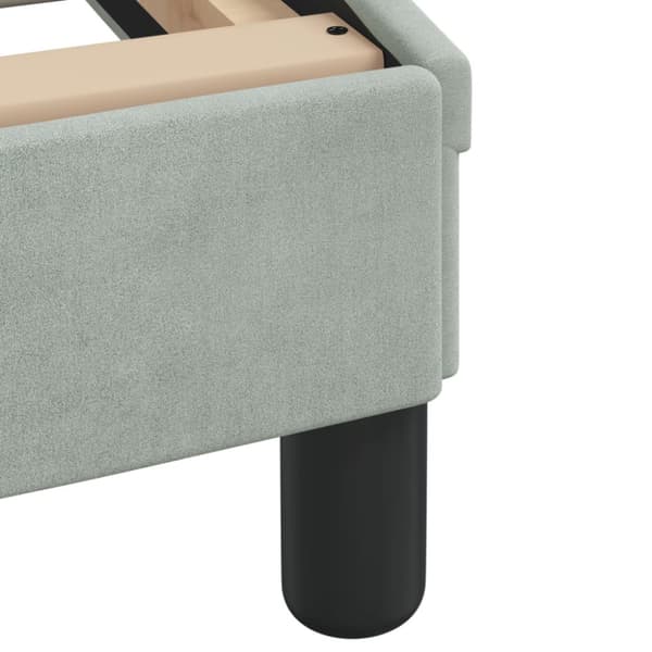 Bed Frame without Mattress Light Grey 140x200 cm Velvet