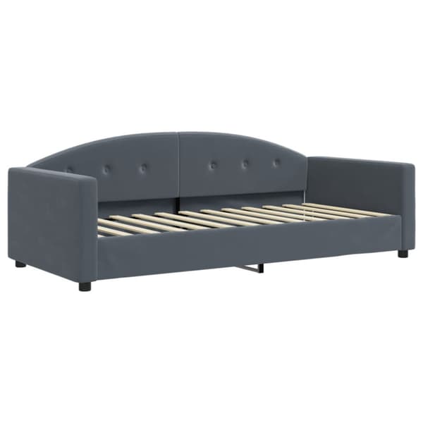 Dagbädd utdragbar mörkgrå 90x200 cm sammet