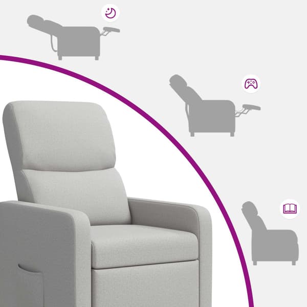 Massagefåtölj Moln Grå Tyg