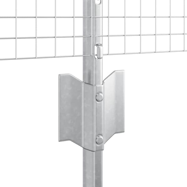 Stängsel med stolpe Silver 0,5 x 25 m Stål