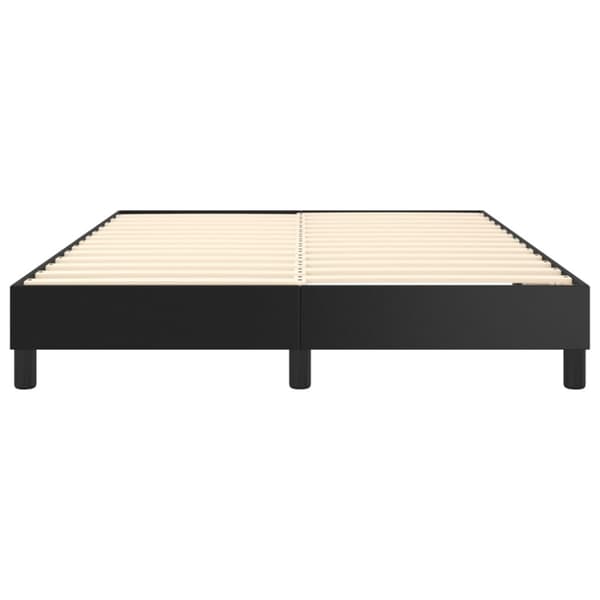 Boxspring-sängram svart 140x190 cm konstläder