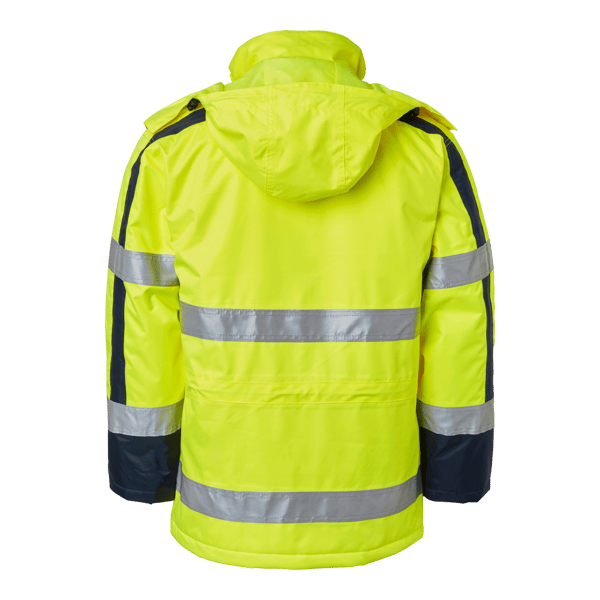 6317 Parka Fluorescent yellow/navy Unisex