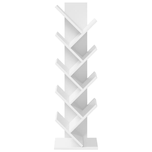 Trä Bokhylla 6-Plan 30 x 18 x 100 cm Konstruerat trä Vit