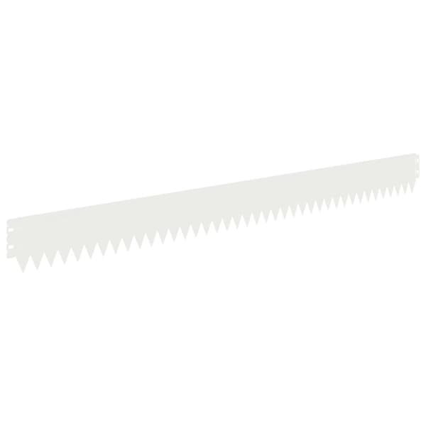 Kant för gräsmatta 20 pcs 103 x 10 cm Stål Vit