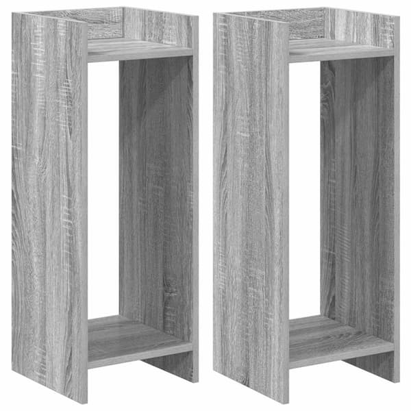 Växtställ 2 pcs Grå Sonoma 30 x 30 x 80 cm Konstruerat trä
