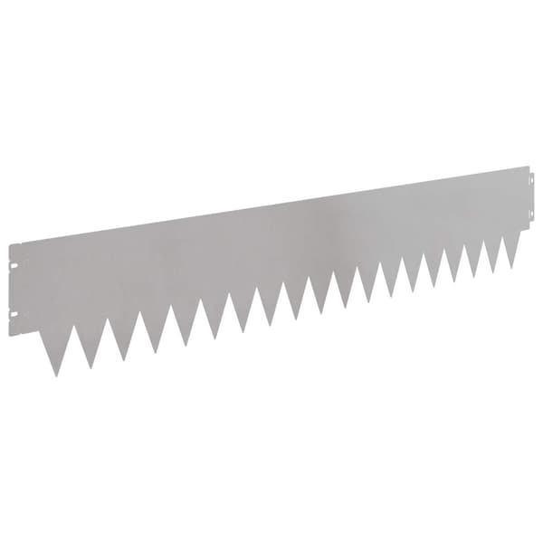 Kant för gräsmatta 10 pcs 103 x 20 cm metall Silver