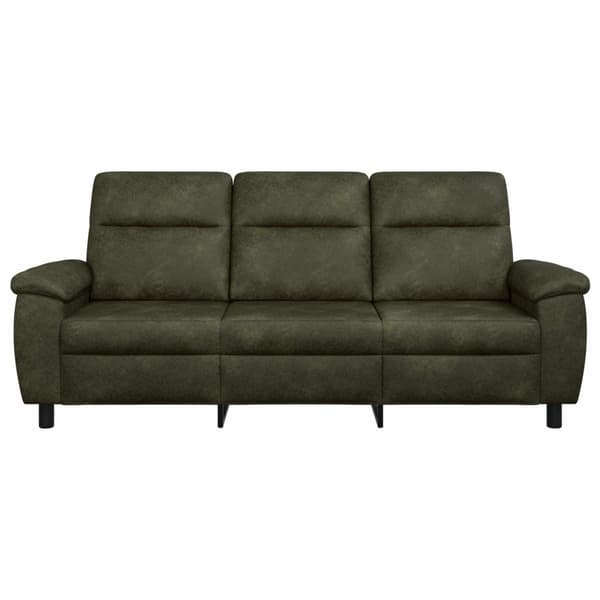 Soffa Armégrön 214 x 90 x 95 cm Faux Mockaläder