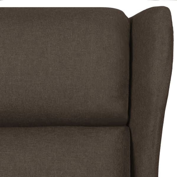Reclinerfåtölj mörkbrun tyg