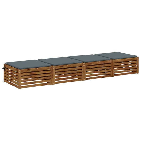 4-delade Sittdynor SOEST 4 st 100% Polyester Blå 70 x 70 x 3 cm