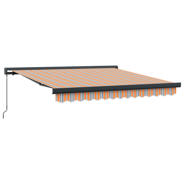 Utdragbar markis Flerfärgsdesign 350 x 250 cm