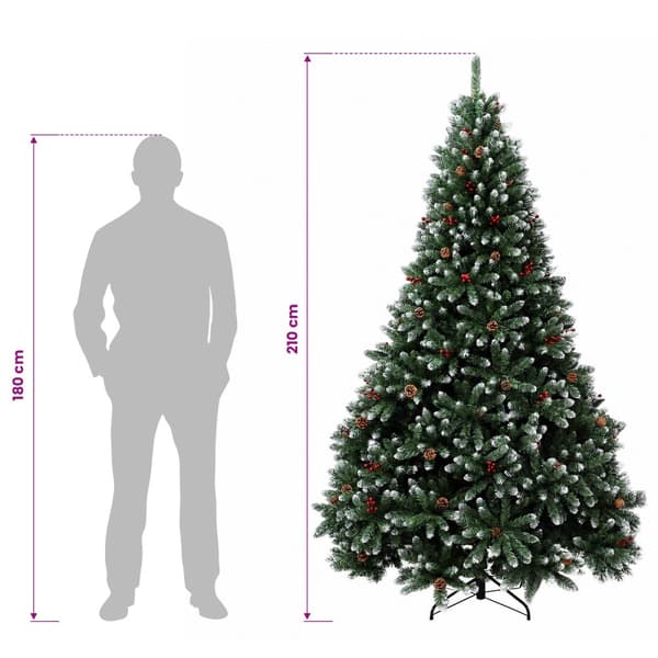 Plast Hingad Julgran 210 cm 300 LED-lampor Varmvit