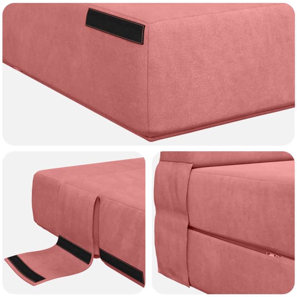 Fällsoffa säng Rosa 203 x 152 x 15 cm Sammet