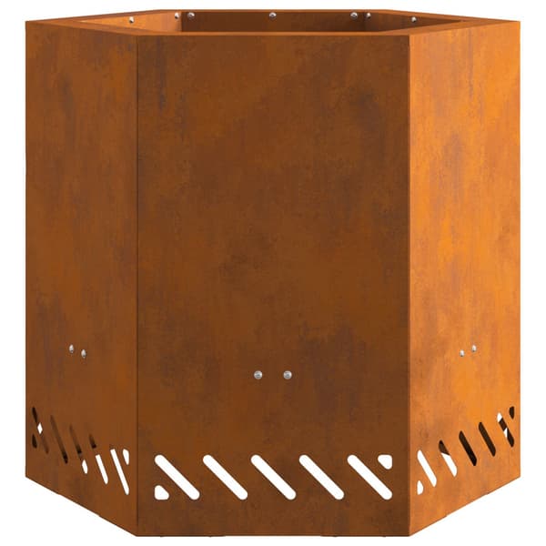 Röklös eldstad Brun 48 x 48 x 51 cm Väderbeständig stål