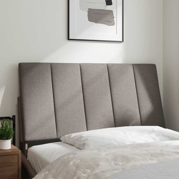 Headboard Cushion "Hanko" Taupe 100 cm Fabric